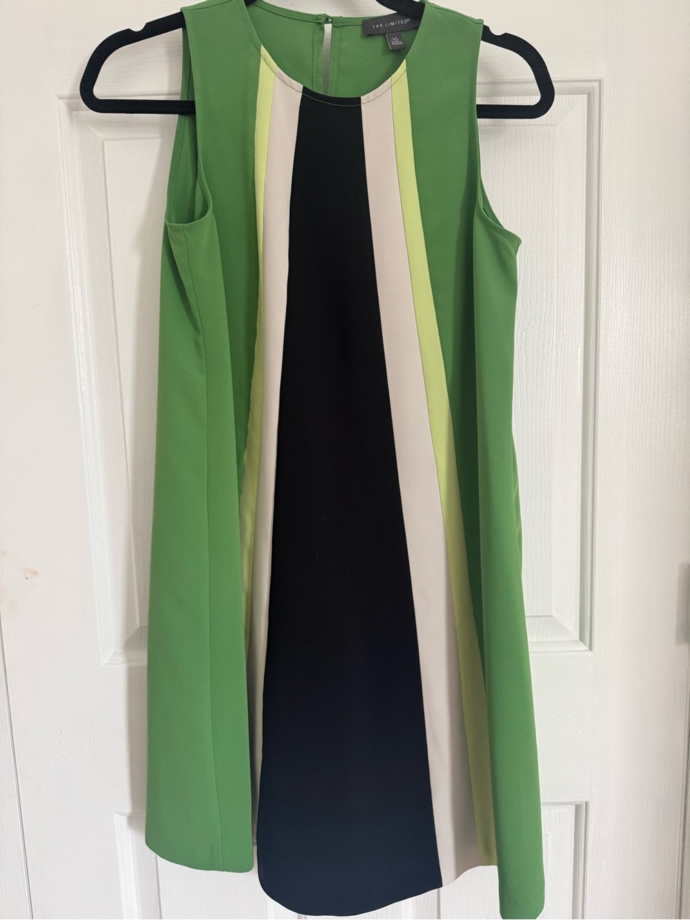 The Limited Green and Black Colorblock Mini Dress